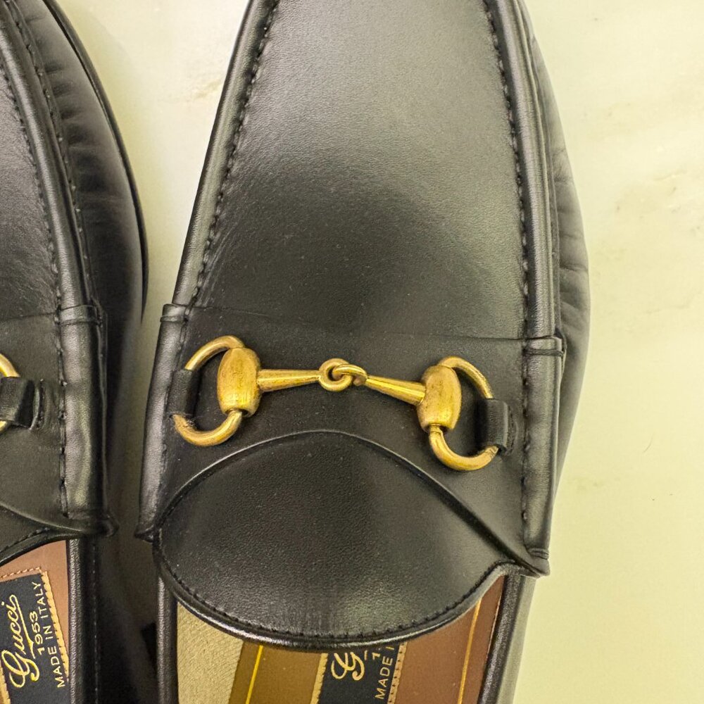 Brand New In Box! Beautiful Black 1953 Gucci Men's Loafers - 9.5 UK/10.5 US - Picture 8 of 12